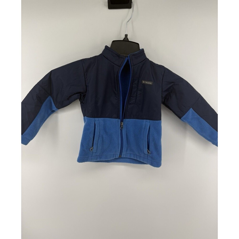 Columbia Boys' Steens Mt II Overlay Fleece Jacket Blue Size 4T